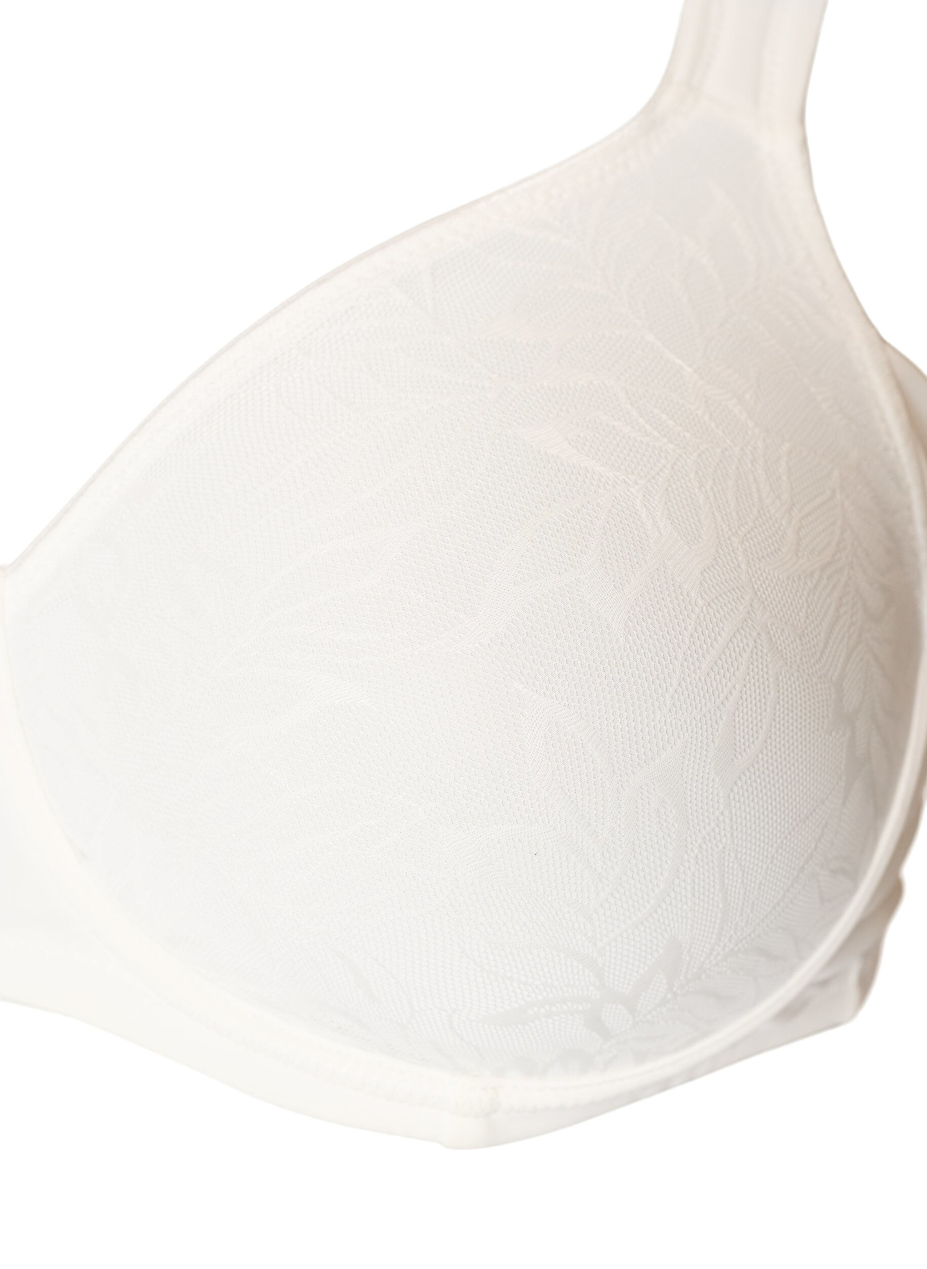 ZizziComfort bh met een overlay van kant en voorgevormde cups, Wit, Packshot image number 2