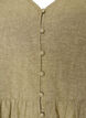 Blouse in linnen en viscose met een V-hals en knoopsluiting, Groen, Packshot image number 2