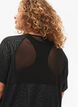 Sport T-shirt met print en mesh, Black, Model image number 2