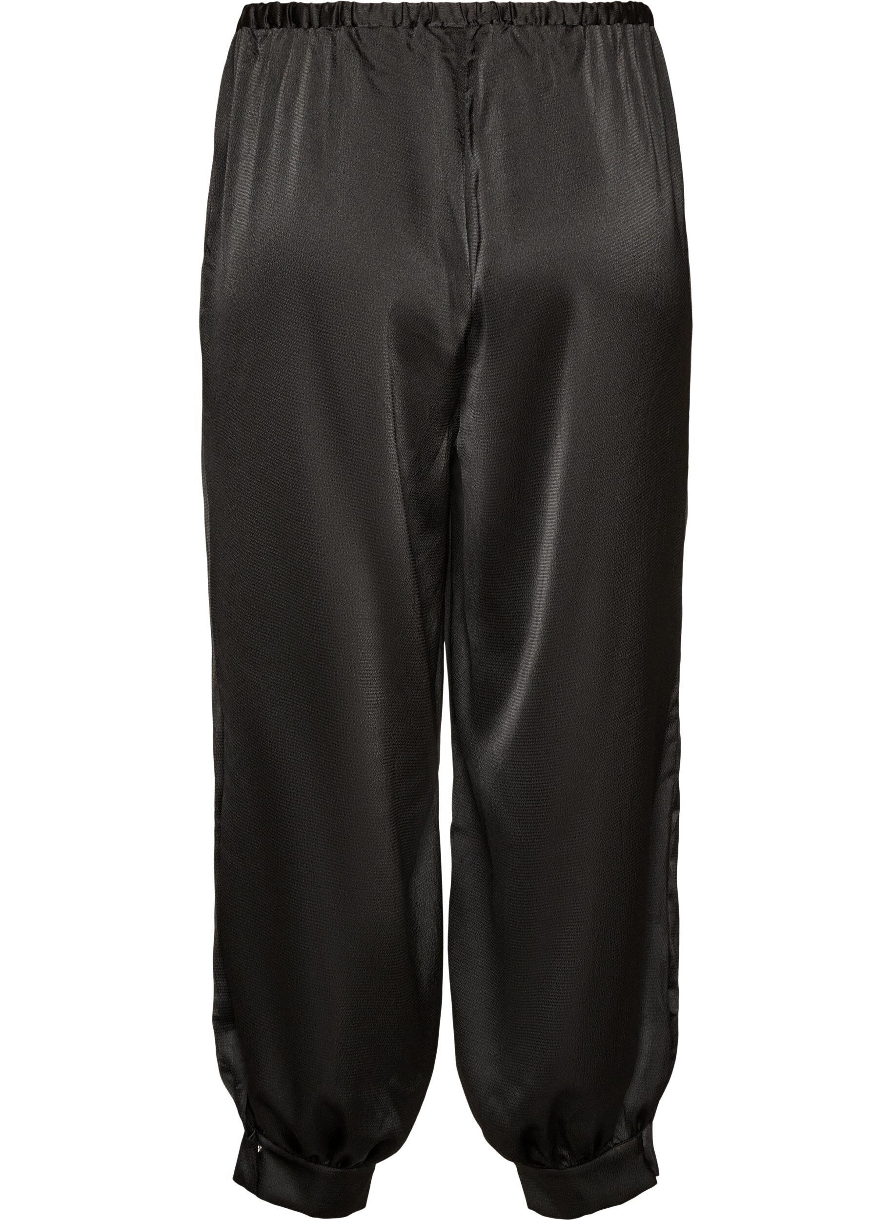 ZizziSatin-look ballonbroek, Zwart, Packshot image number 1