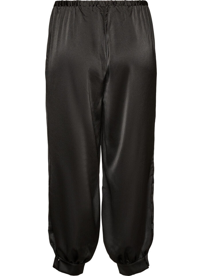 Satin-look ballonbroek, Zwart, Packshot image number 1