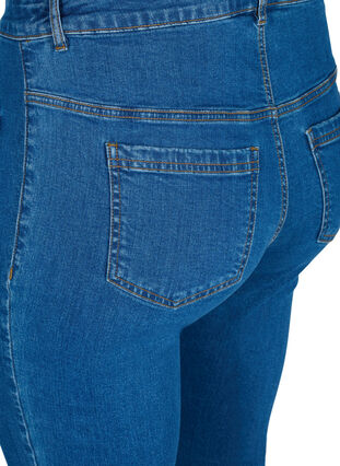 Ellen bootcut jeans met grote zakken, Blue denim, Packshot image number 3
