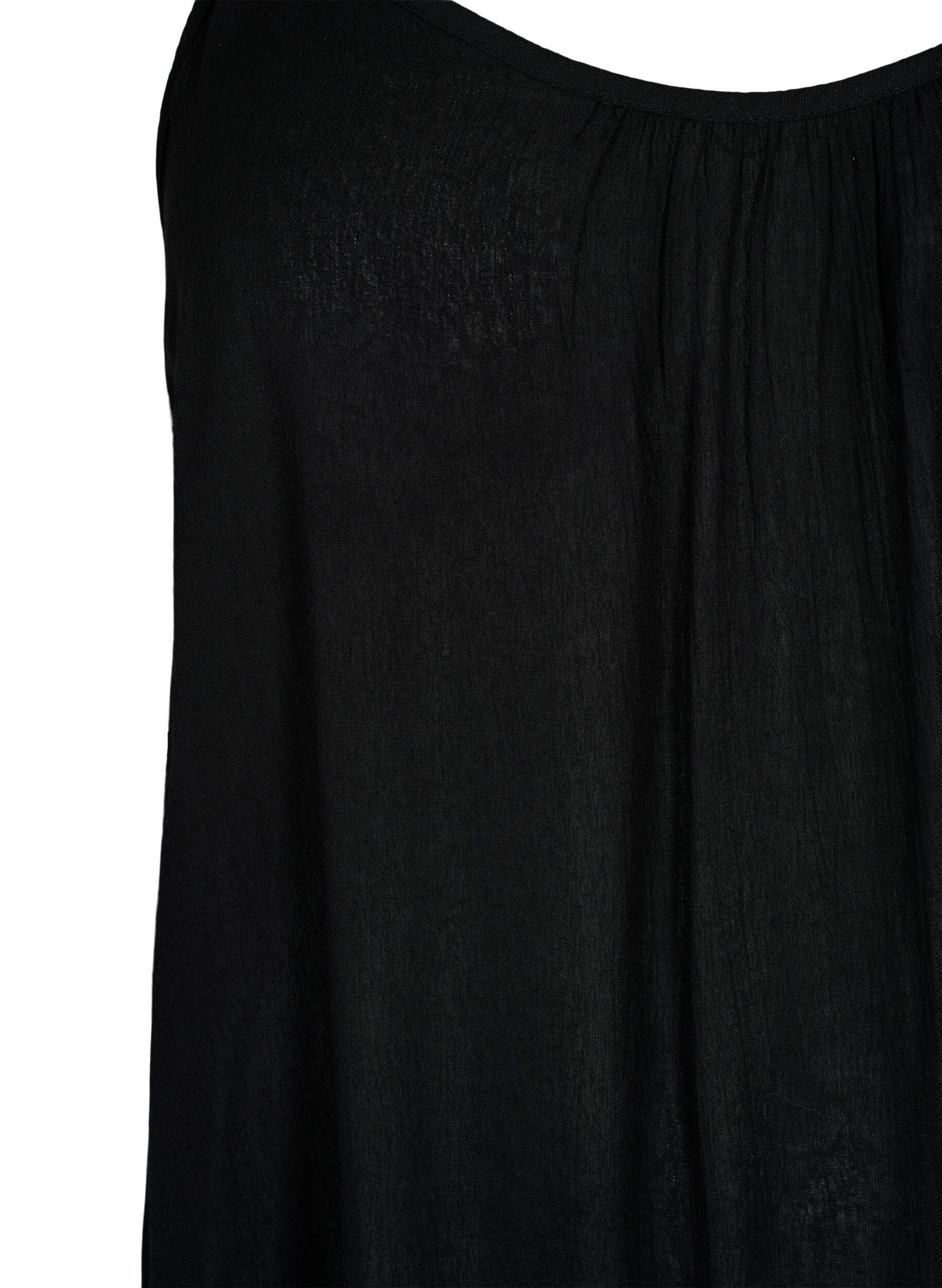 ZizziStrap top in viscose, Zwart, Packshot image number 2