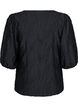 Blouse met textuur en 3/4 mouwen, Zwart, Packshot image number 1