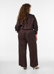 Losse broek met paisleypatroon en hoge taille, Bruin, Model image number 1