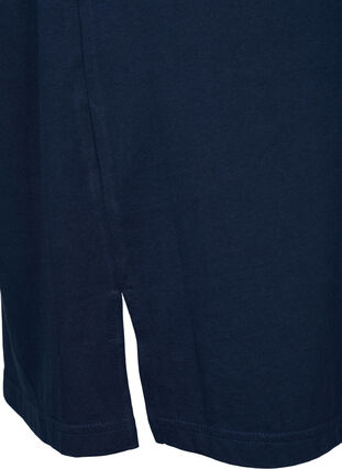Katoenen T-shirt jurk met print details, Navy Blazer, Packshot image number 3