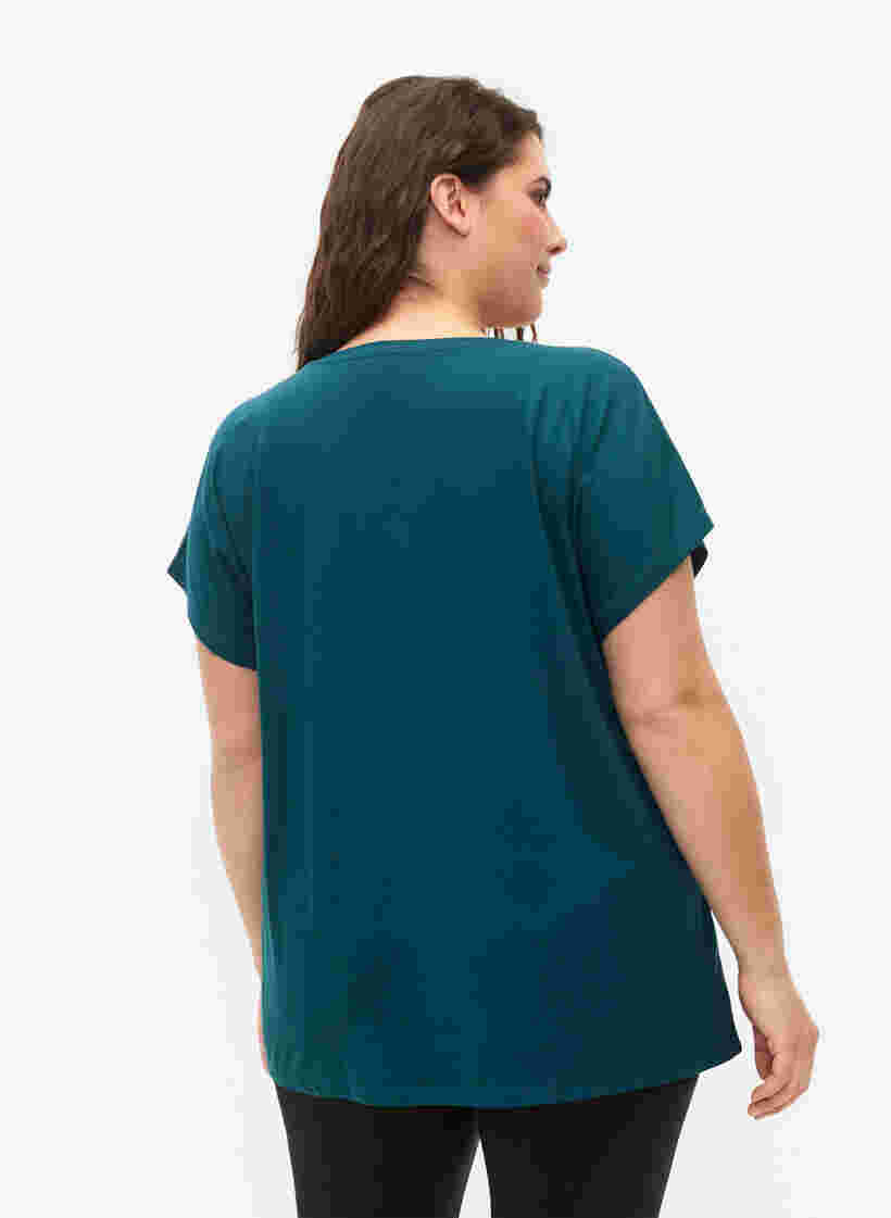 Trainings T-shirt met korte mouwen, Deep Teal, Model image number 1