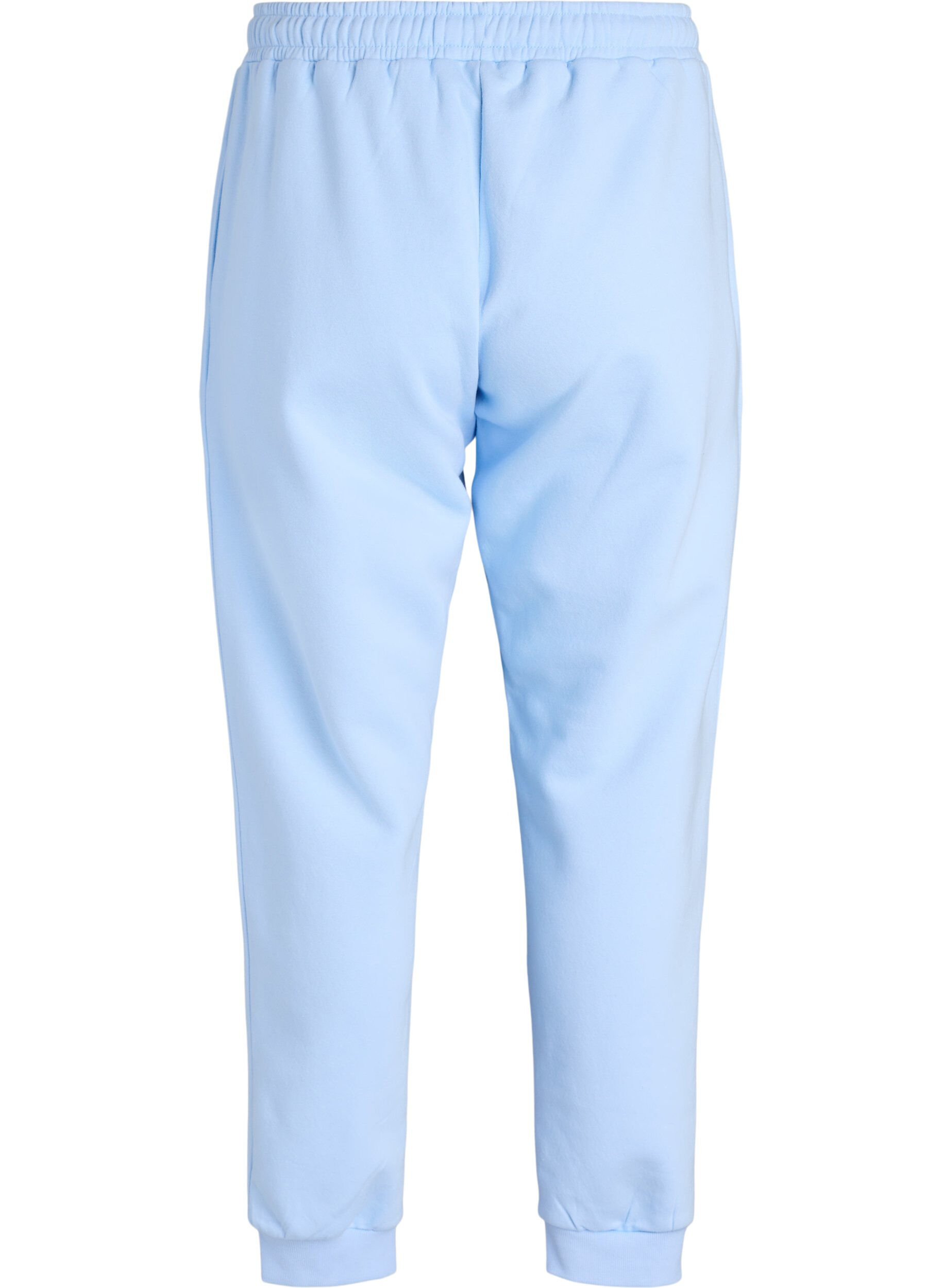 Zizzi Sweatpants met hoge taille, Blauw, Packshot image number 1
