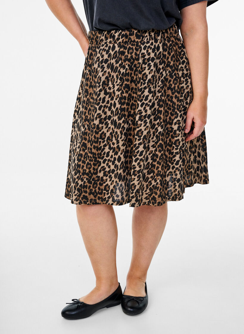 2-pack skaterrokken in viscose, Zwart, Model image number 2