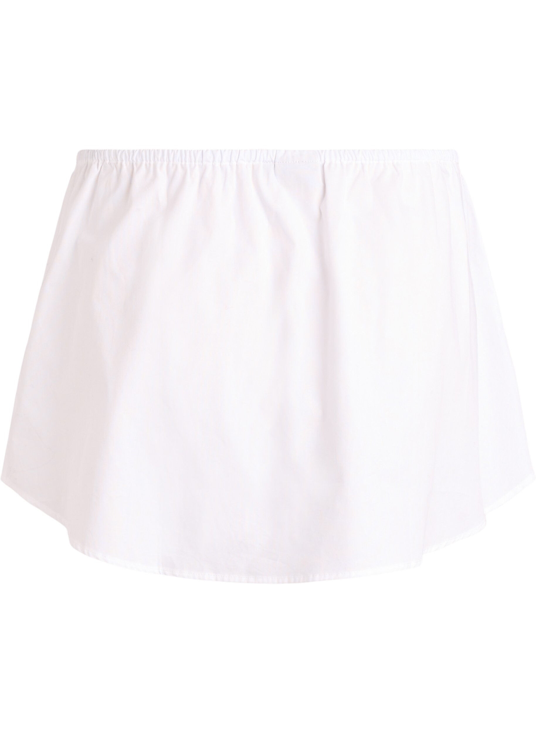 Zizzi Shirtextender in 100% katoen, Wit, Packshot image number 1