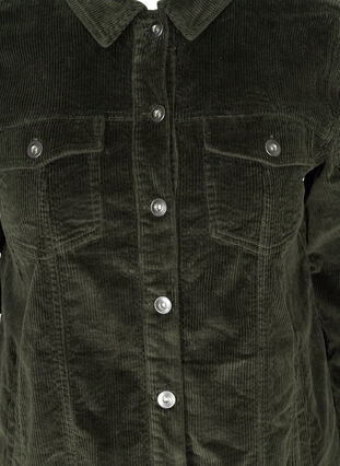 Fluwelen blouse jas met zakken, Green, Packshot image number 2