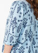 Shirtblouse met 3/4 mouwen, Blauw, Model image number 3