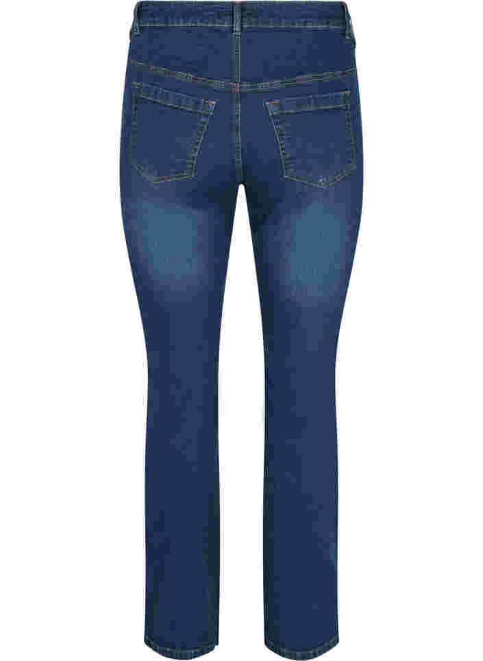 Ellen bootcut jeans met hoge taille, Dark blue, Packshot image number 1