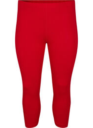 Basic 3/4 legging in viscose, Rood