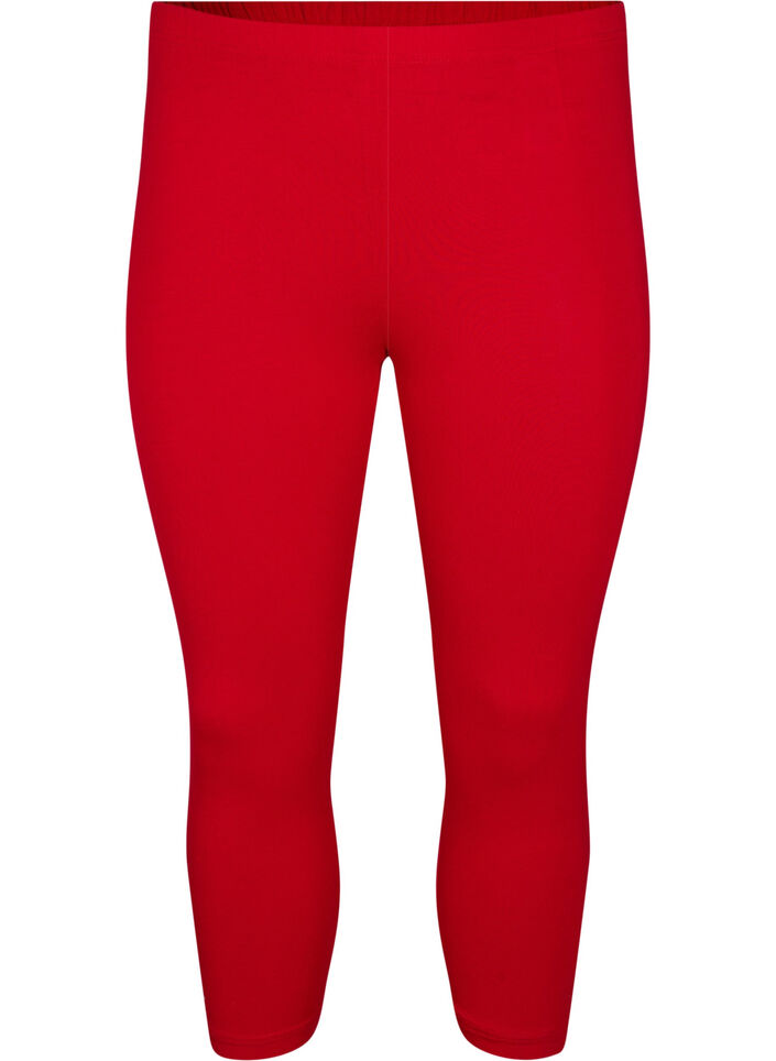 Basic 3/4 legging in viscose, Rood, Packshot image number 0