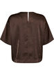 Satijnen blouse met strass en elleboogmouwen, Bruin, Packshot image number 1