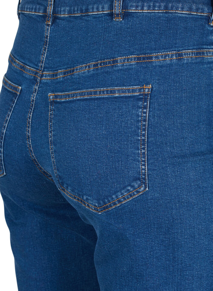  Gemma-jeans met hoge taille en rechte pasvorm, Blauw, Packshot image number 3