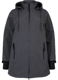 Soft shell jas met afneembare capuchon