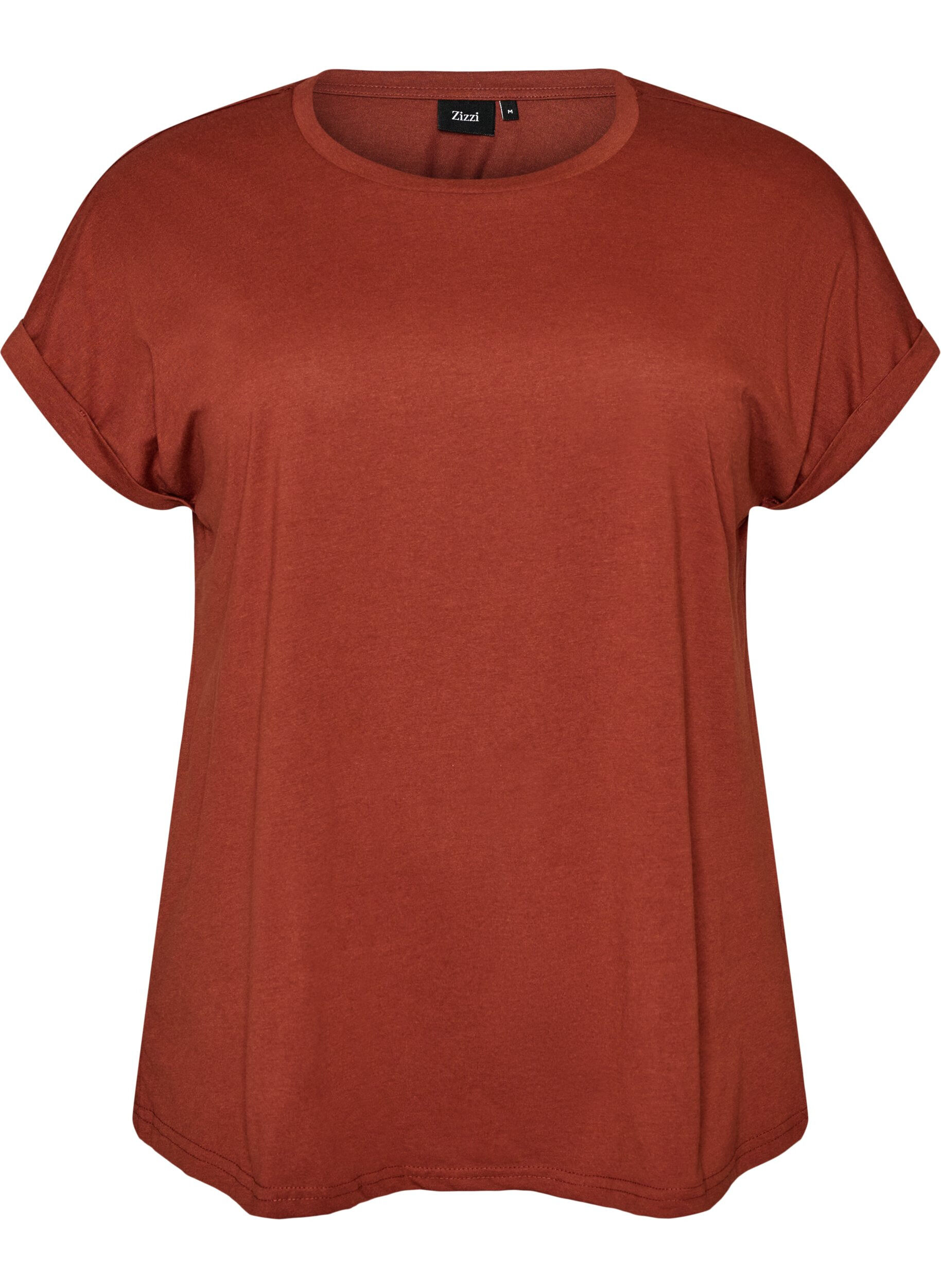 T-shirt met korte mouwen van katoenmix