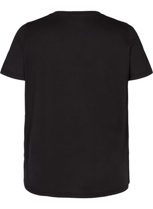 T-shirt met korte mouwen en print, Black , Packshot image number 1