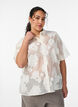 Transparante blouse met bloemenprint, Beige, Model image number 0
