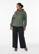 Sweatshirt met hoge kraag en zakken, Groen, Model image number 1