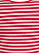 Gestreepte tanktop met een ribstructuur, Rood, Packshot image number 2