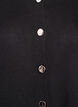 Mouwloze breisel vest met decoratieve knopen, Zwart, Packshot image number 2
