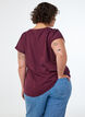 T-shirt met korte mouwen van katoenmix, Rood, Model image number 2