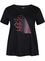 Sport-T-shirt met print, Black Gradiant