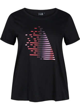 Sport-T-shirt met print, Black Gradiant, Packshot image number 0