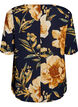 Viscose blouse met korte mouwen met print, Blauw, Packshot image number 1