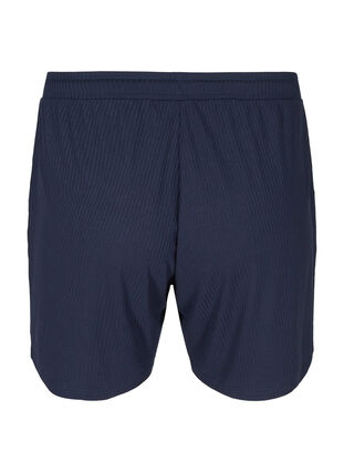 Shorts met ribstof en zakken, Navy Blazer, Packshot image number 1