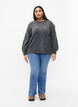 Gebreide pullover met gaatjespatroon, Dark Grey Melange, Model image number 2