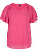 Blouse met korte mouwen, Magenta, Packshot image number 0