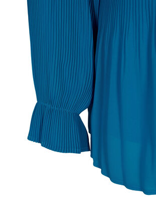 Geplooide blouse met v-hals, Skydiver, Packshot image number 3