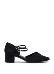 Pumps met dubbele bandjes, Zwart