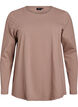 Basic jerseyblouse met lange mouwen, Bruin, Packshot image number 0
