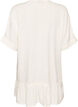 Viscose tuniek met knopen en rucherand, Vanille, Packshot image number 1