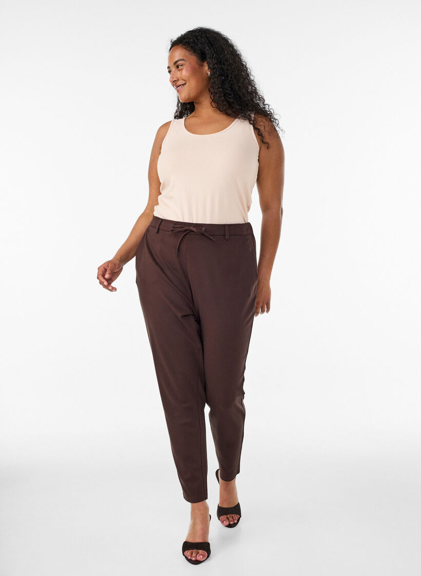 Cropped Maddison broek, Bruin, Model image number 0