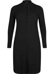 Aansluitende jurk met opengewerkte details, Black