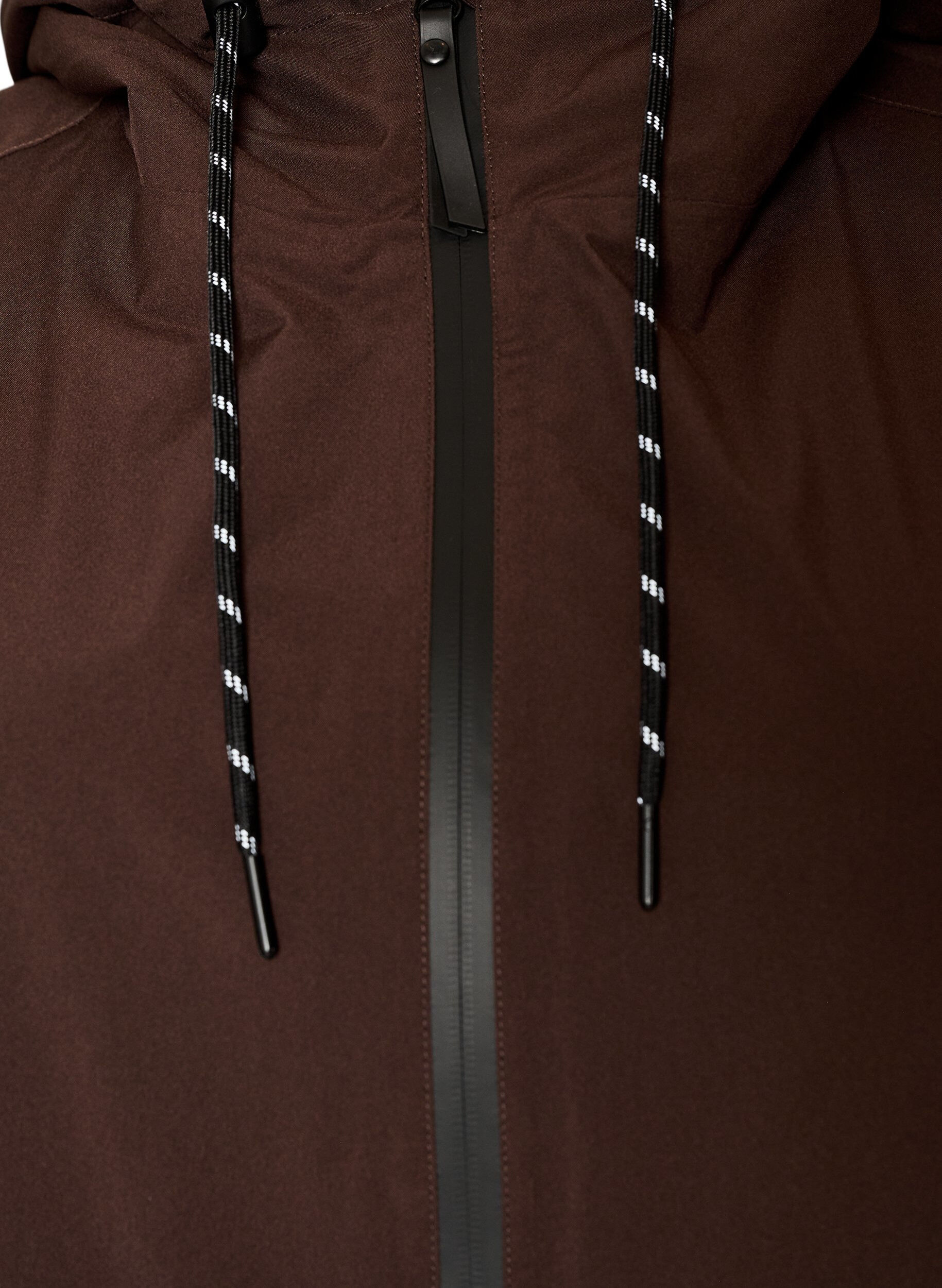 ZizziRegenjas met zakken en capuchon, Bruin, Packshot image number 2