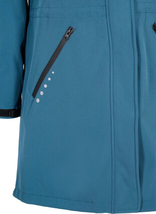 Lange softshell jas met capuchon, Stargazer Solid, Packshot image number 3