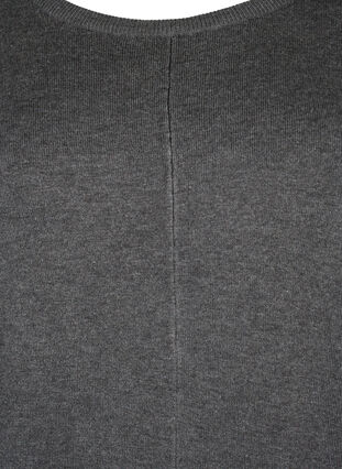 Gebreide tuniek in viscosemix, Dark Grey Melange, Packshot image number 2