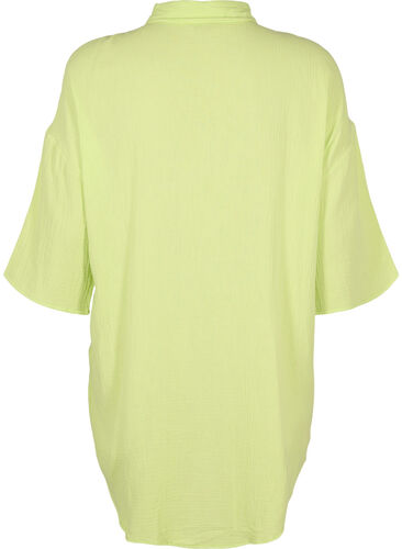 Overhemd van katoen met halflange mouwen, Wild Lime, Packshot image number 1