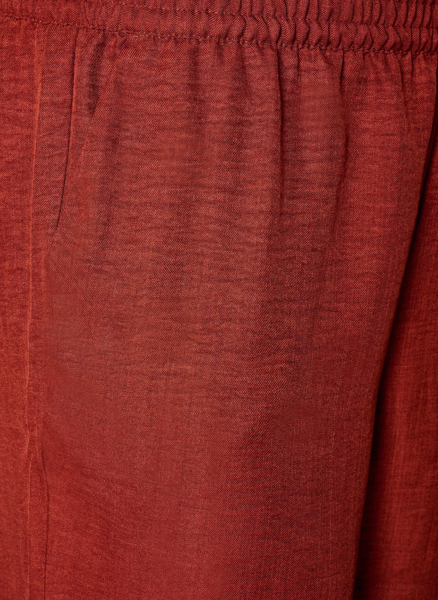 ZizziKorte broek met zakken en hoge taille, Rood, Packshot image number 2