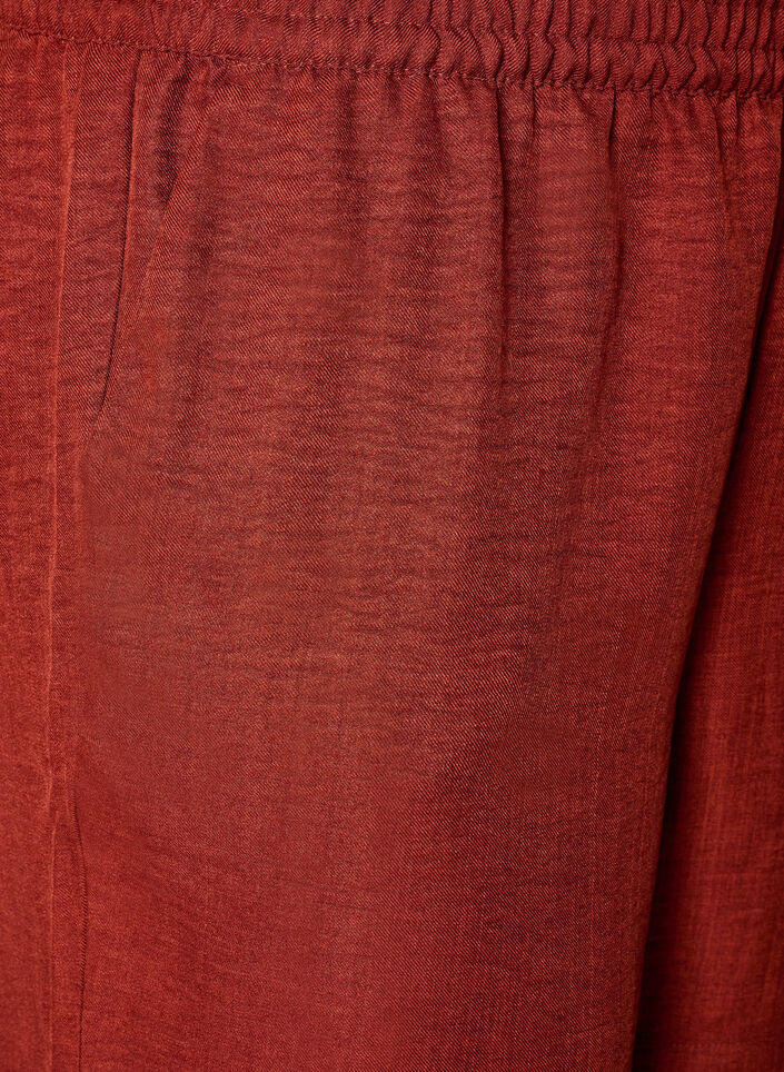 Korte broek met zakken en hoge taille, Rood, Packshot image number 2
