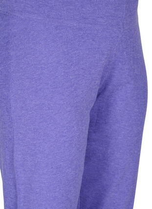 Gebreide gemêleerde broek met rib, Purple Opulence Mel., Packshot image number 2