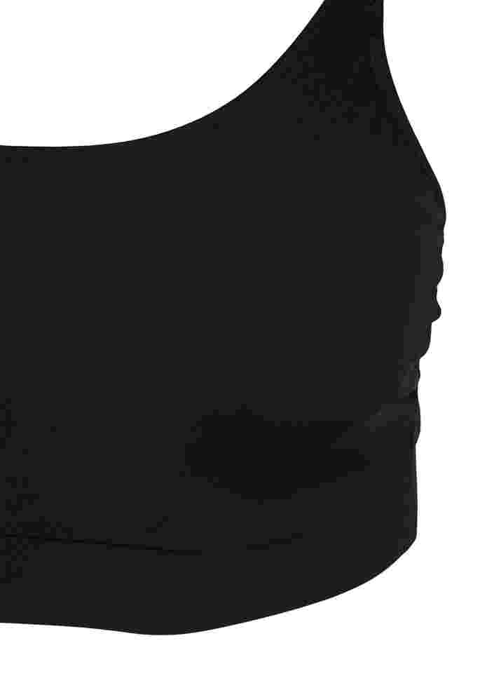 Bikini top met verstelbare schouderbandjes, Black, Packshot image number 2