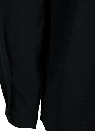 Blouse met lange mouwen en kanten detail, Black, Packshot image number 3